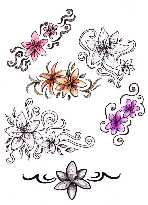 Flower tattoo designs by Niuniente on deviantART