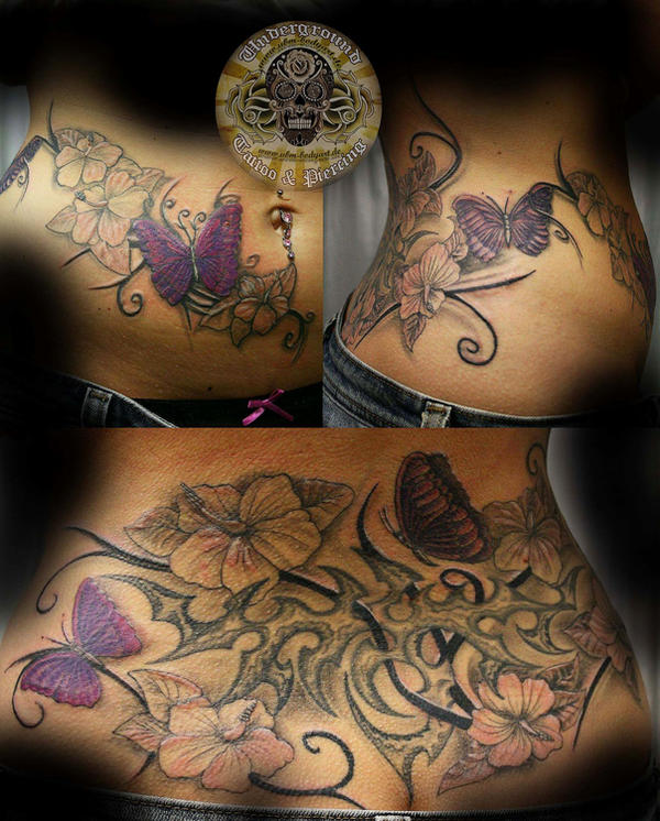 Butterflies Hibiskus ready | Flower Tattoo