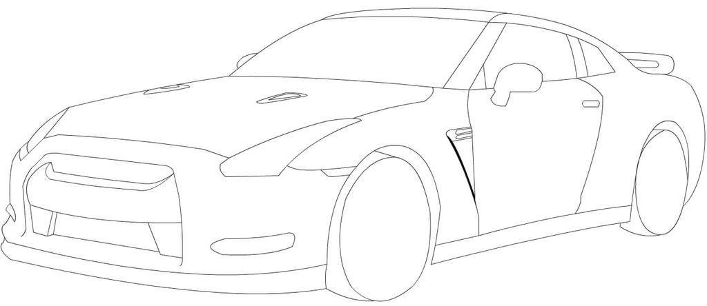 Drawing of a nissan skyline step by step #5