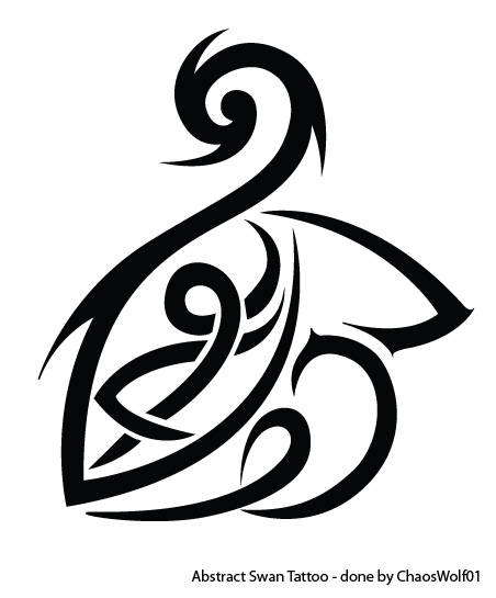 Tattoo Abstract Swan by ChaosWolf01 on deviantART