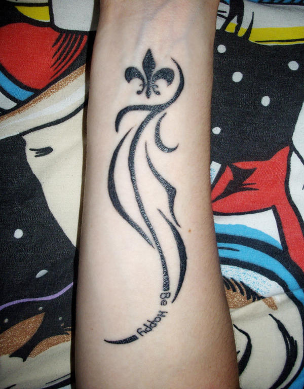 Be Happy Tattoo -Inked- | Flower Tattoo