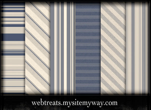 9 Blue Striped Patterns by WebTreatsETC