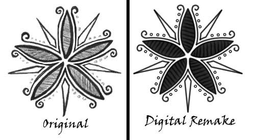 Flower Star Tattoo - flower tattoo