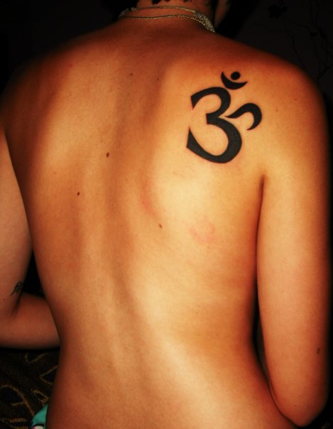 Aum - shoulder tattoo