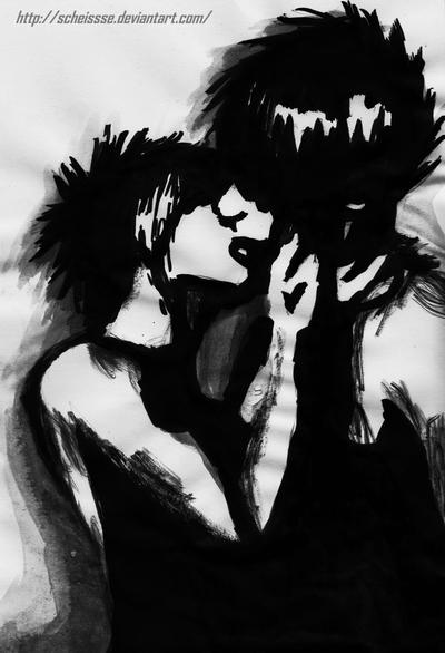 emo boys kissing gif. Emo Boys Kissing by ~Scheissse