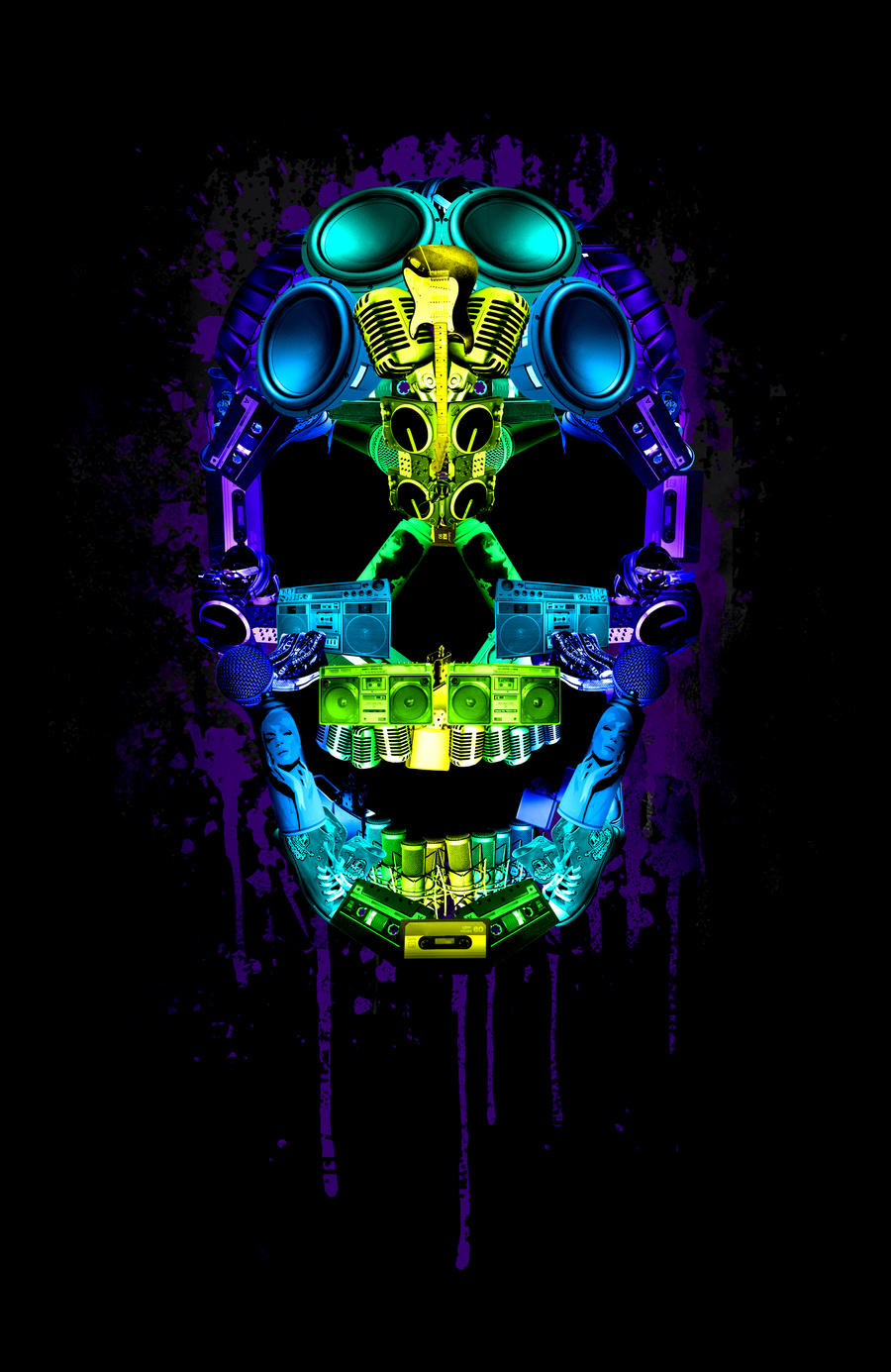 Skull Collage - Graphic Design Inspiration