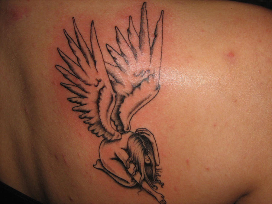 fallen angel tattoos. fallen angel tattoo. angel
