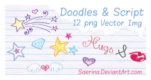 Texture14 Doodles_And_Script_Vector_Img_by_Saerina