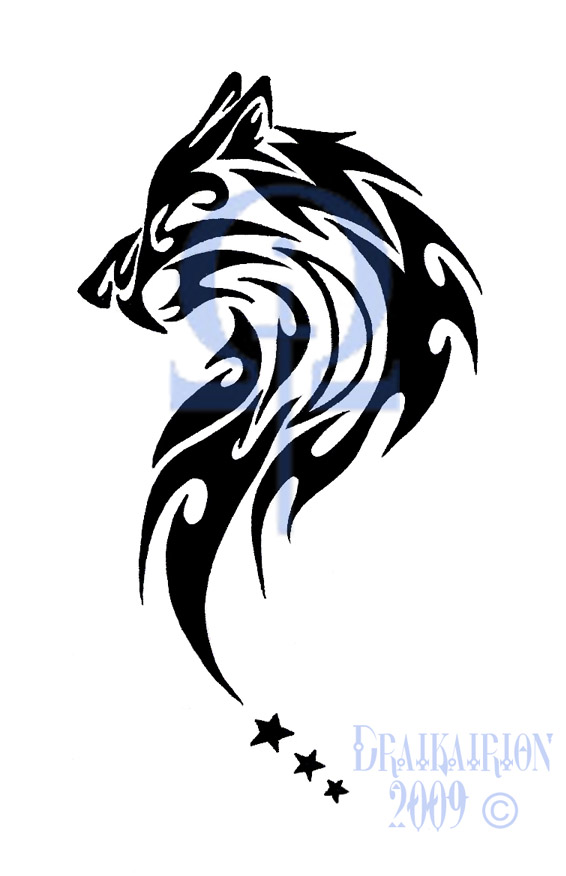 Tribal sabertooth Wolf Tattoo by Draikairion on deviantART