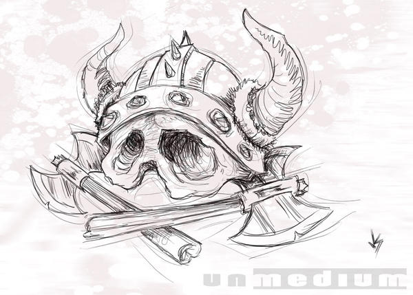 skull tattoo sketch by Od1nsWrath on deviantART