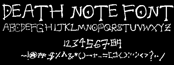 Death Note L Font Free Download