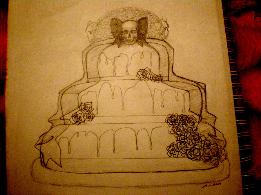 Gothic Wedding Cake by yunie12 on deviantART