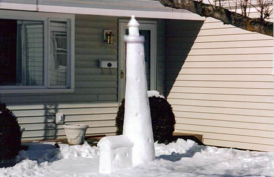 Lighthouse Snow Sculpture by Maeve09