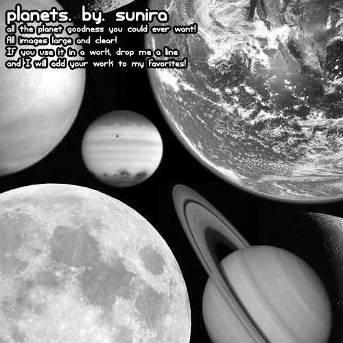 Planets Photoshop Brushes by Sunira