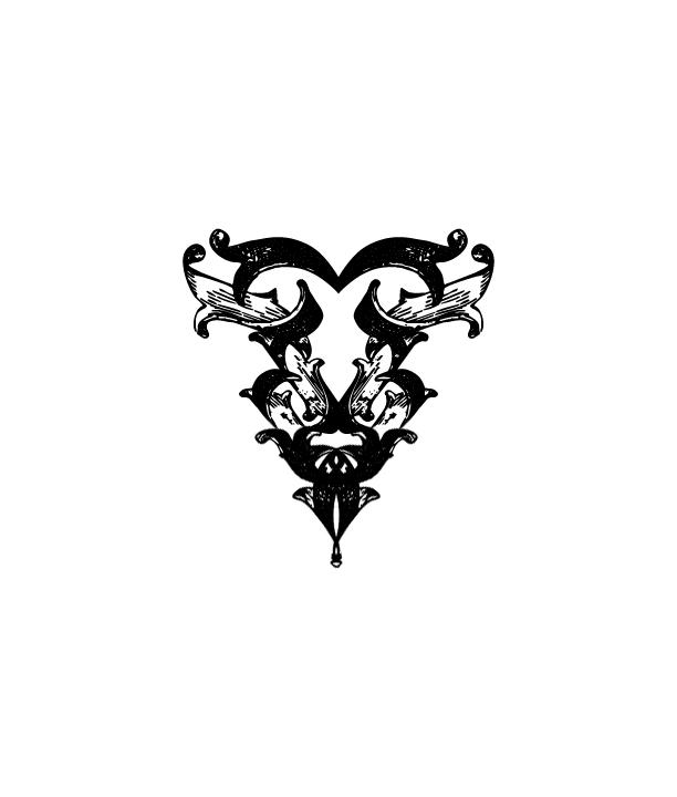 Heartesche - chest tattoo