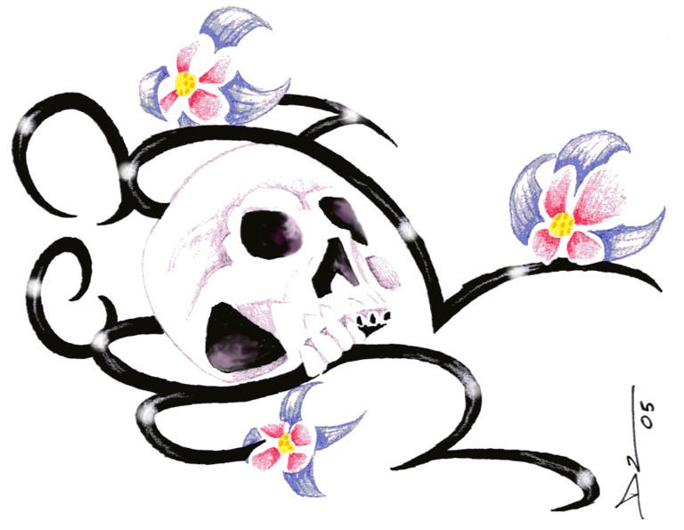 Tattoo tribal skull flower by alzdragon76grafx on deviantART