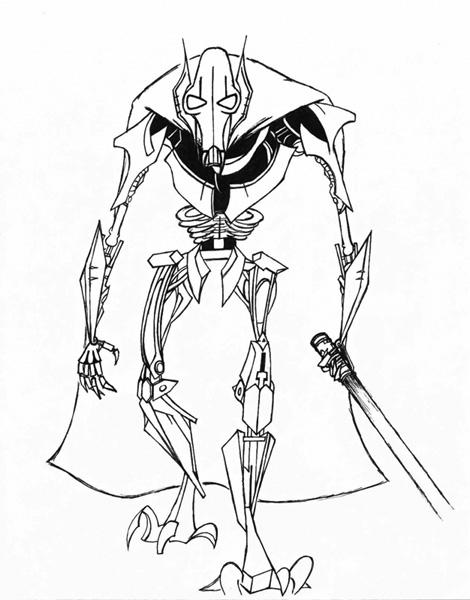 general grievous coloring sheet pages - photo #27