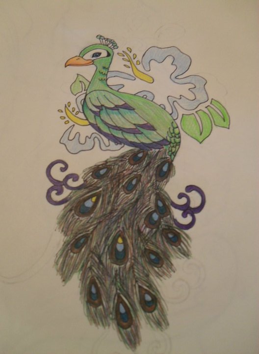 Peacock | Flower Tattoo