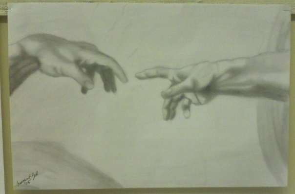 sistine chapel hands. Sistine chapel hands. by