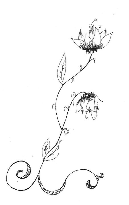 flower in pen | Flower Tattoo