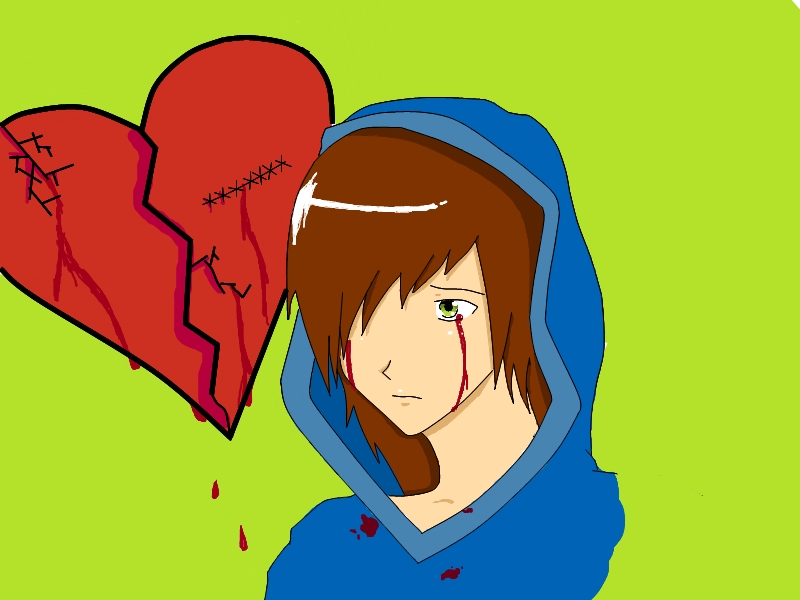 heart broken girl anime. Broken hearts suck.