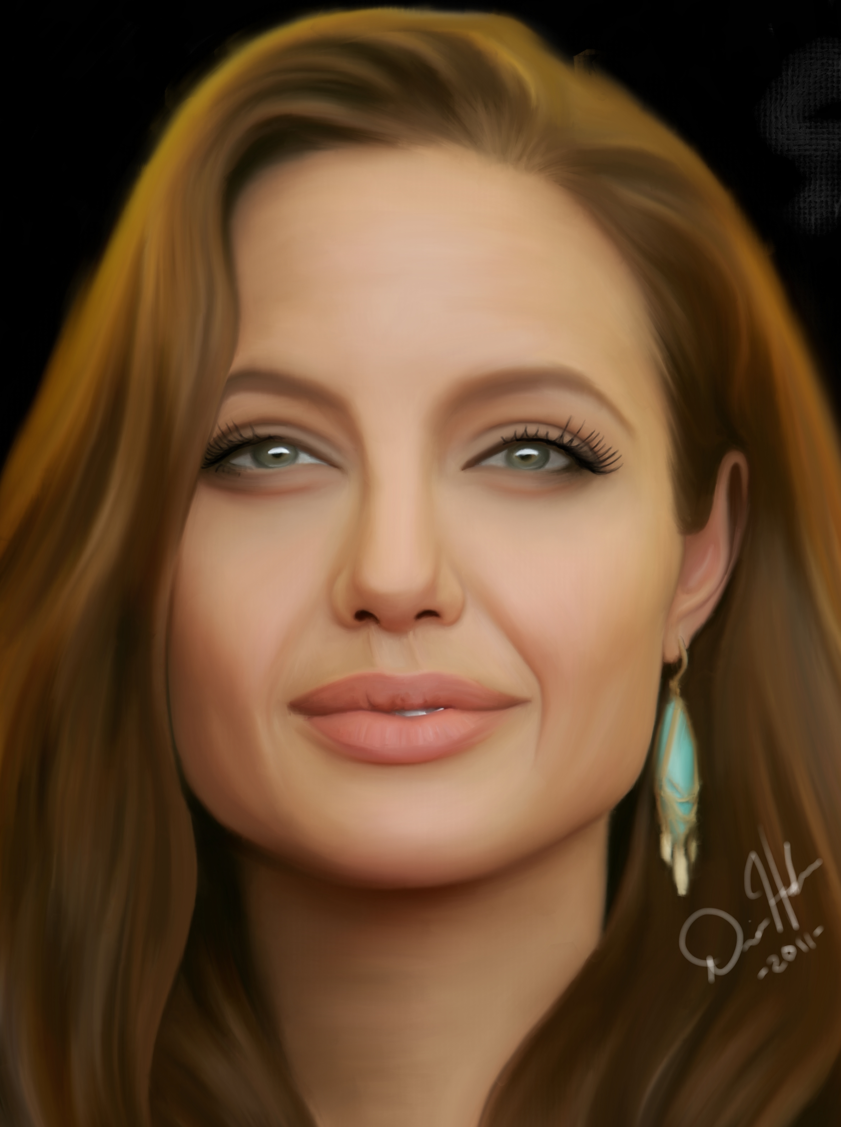 Actress Angelina Jolie by LetMePaintU on DeviantArt