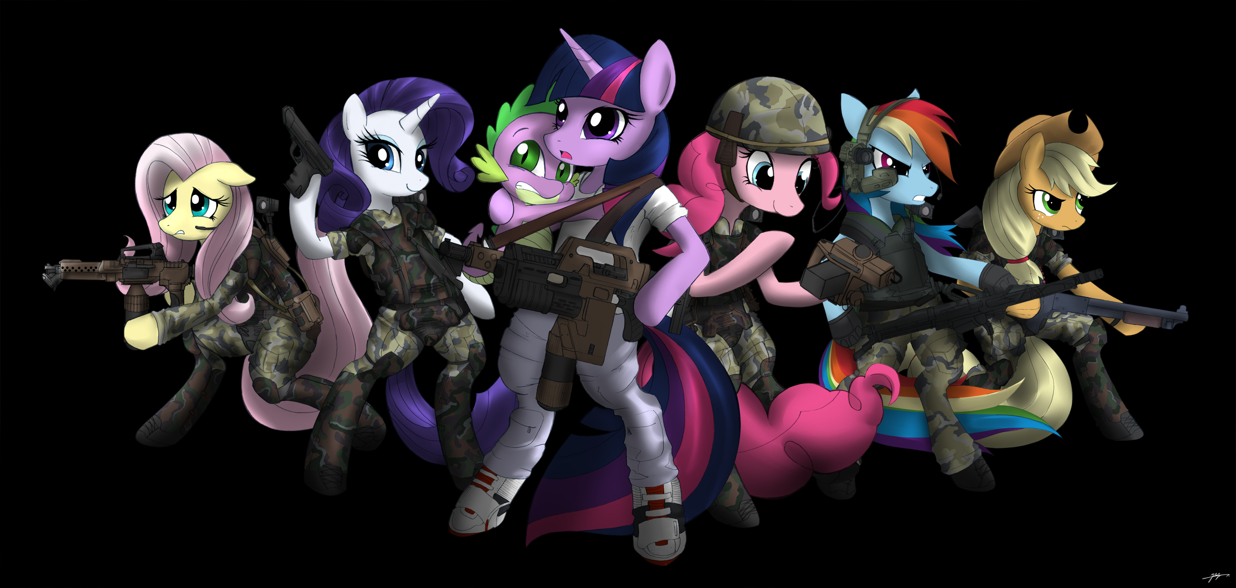 my_little_pony_colonial_marine_by_corruptionsolid-d4g78t3