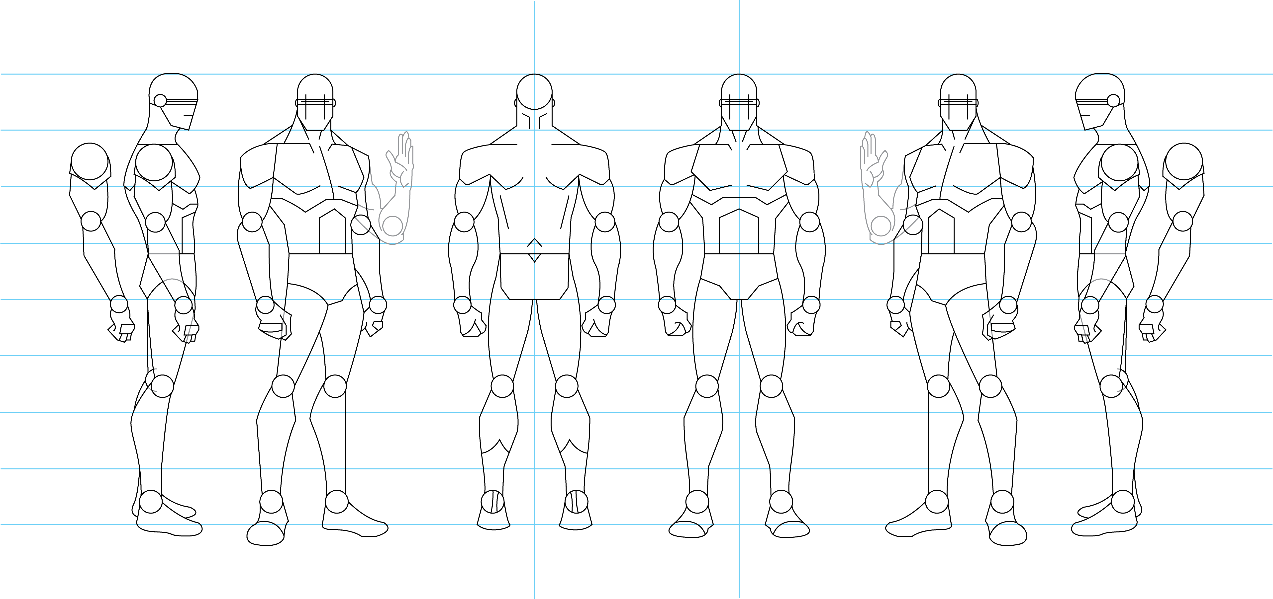 Figure Drawing Turnaround Template Male by tamm3r on DeviantArt