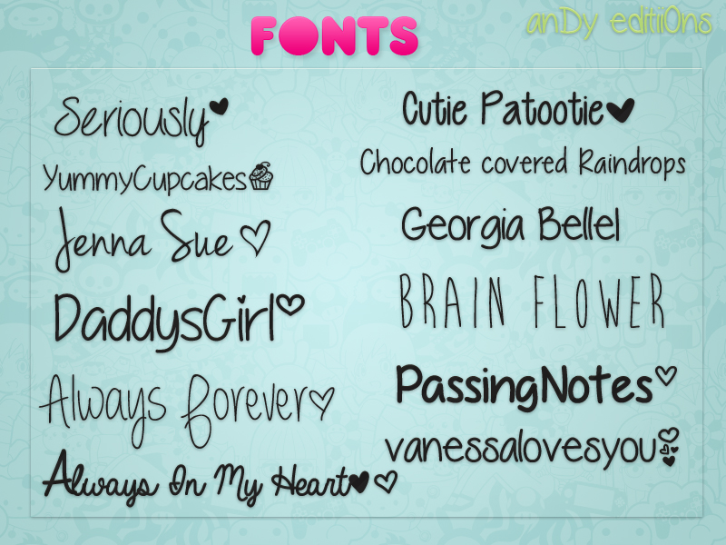 Fonts! by Jonatica-andi
