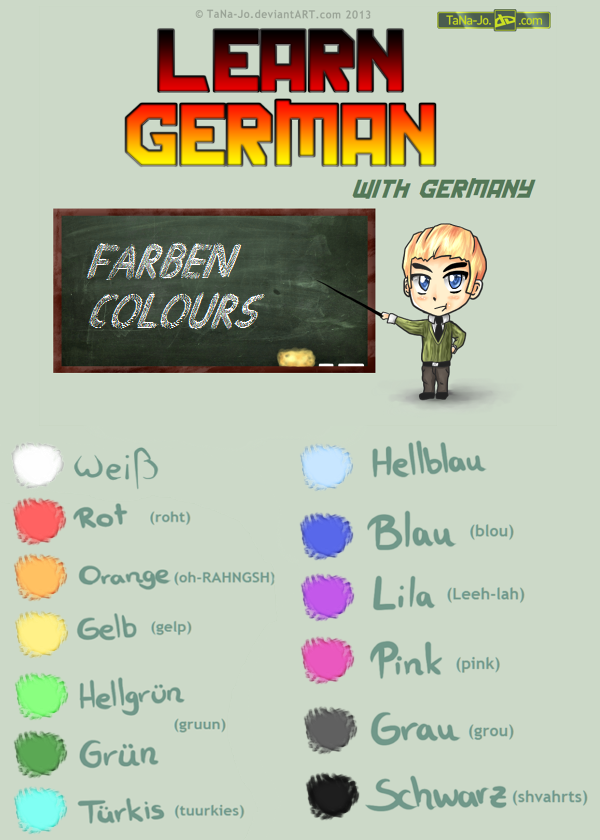 Learn German - Colours by TaNa-Jo on DeviantArt