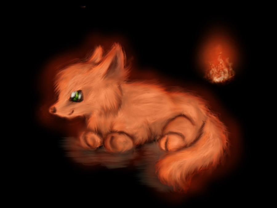 Chibi Fire Wolf By Raycrystal On Deviantart