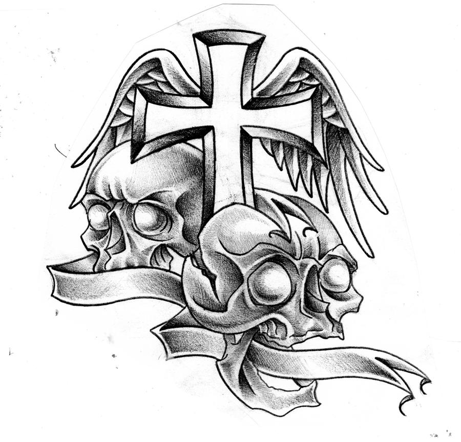 Cross and Skulls by MrGone on deviantART