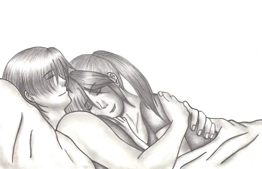 Cuddling In Bed Drawing No comments have been added
