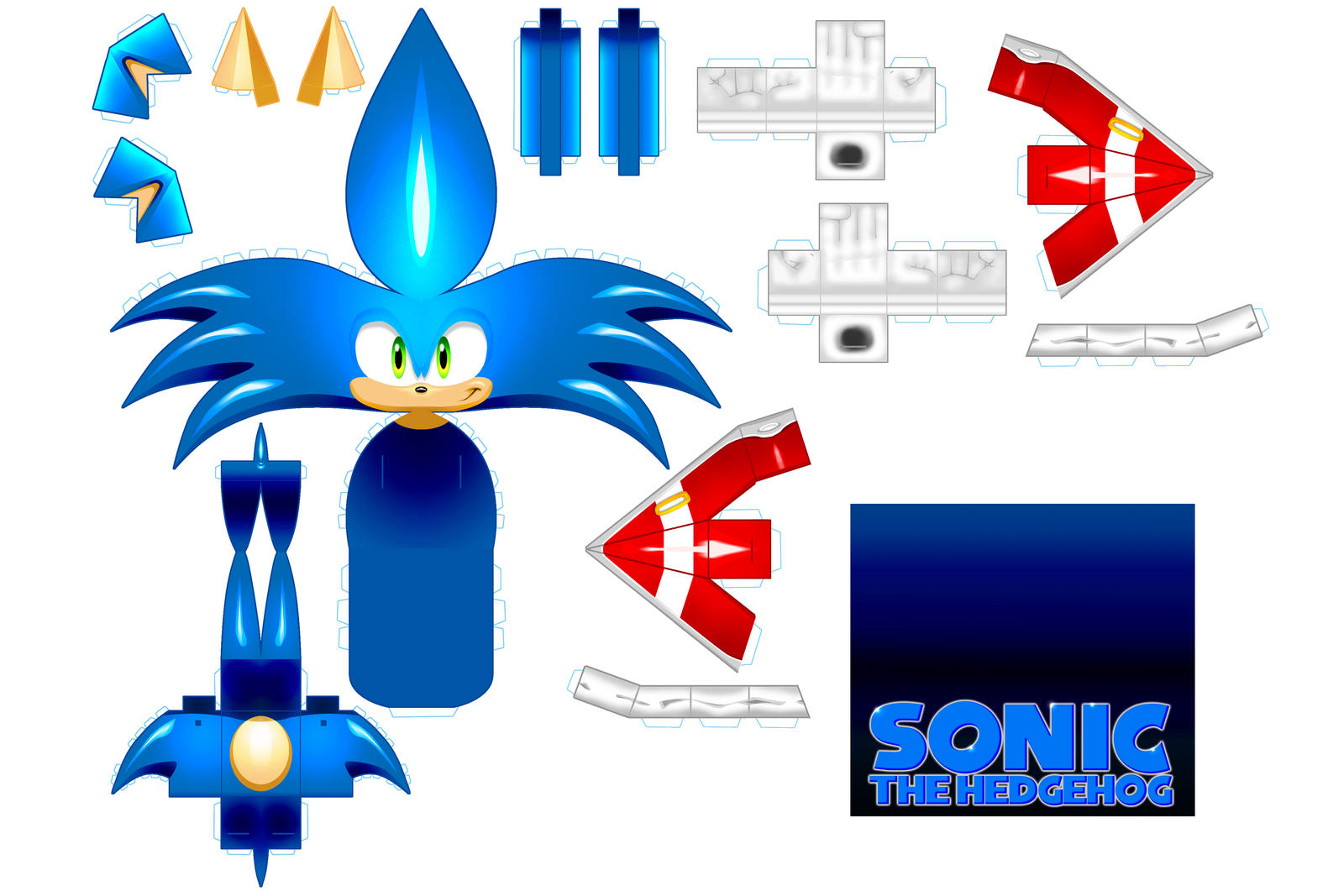 SONIC PAPERCRAFT DOWNLOAD by cheetor182 on DeviantArt