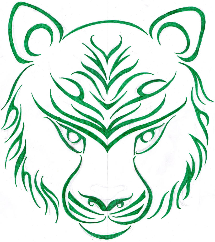 Tiger Tribal Tattoo Design by
