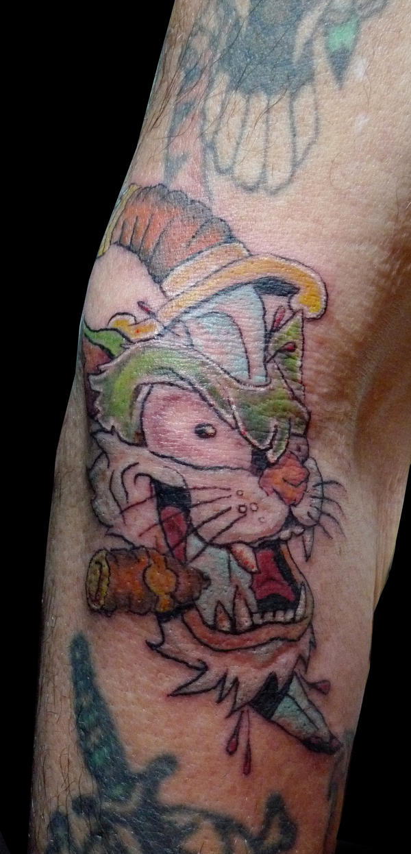 Tattoo Cat Knife Tattoo'd by jD8wG on deviantART