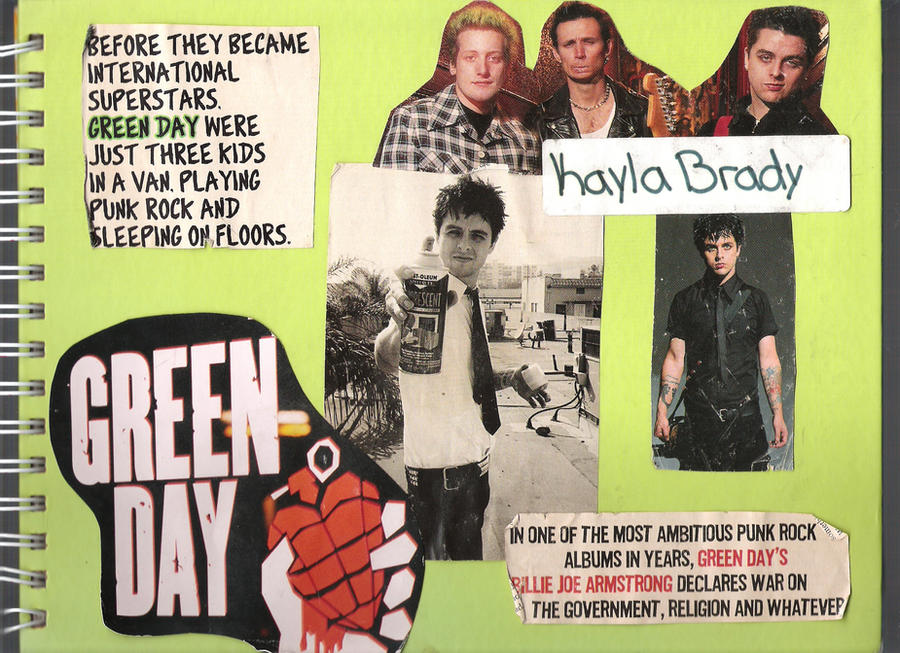 Green Day Scrapbook 1 by TaintedKayla on deviantART