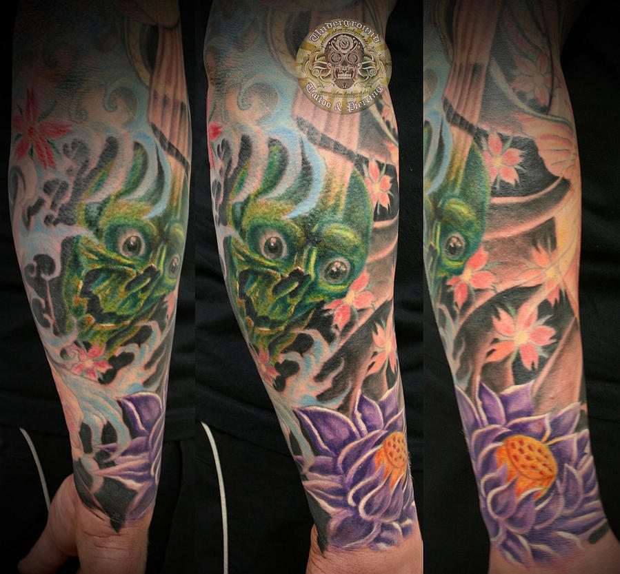 Japanese armsleeve full color by 2FaceTattoo on deviantART