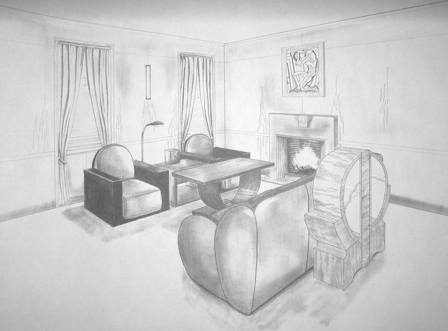 art for living room on Art Deco Living Room By  Wetwork777 On Deviantart