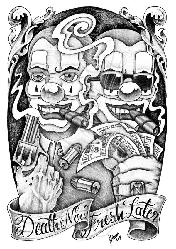 Chicano clowns 2 shadow by