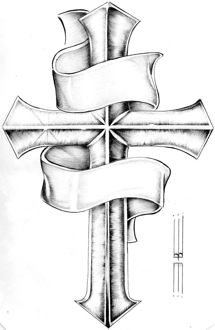 sketches of crosses Roses And Crosses Drawings Pictures Drawing