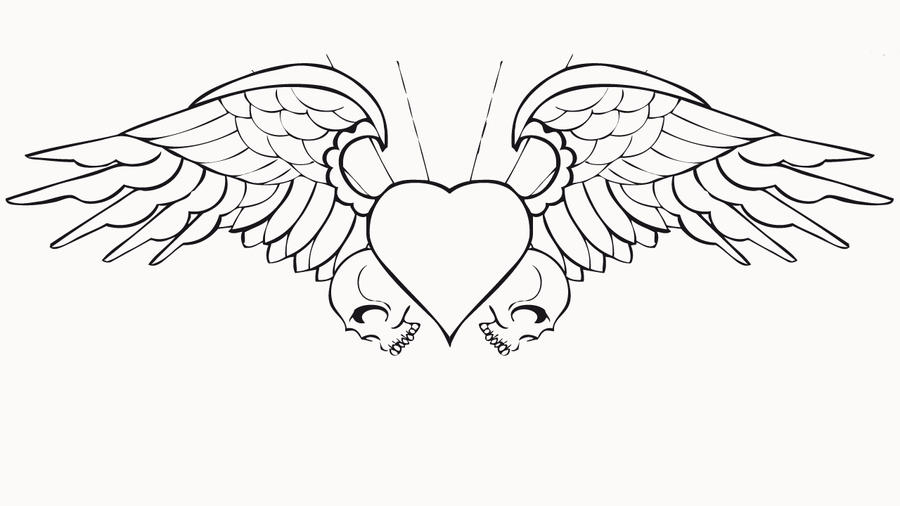 Winged Heart Sketch By Xfreakcorex On DeviantART