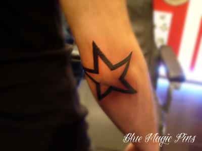 star tattoos for men on elbow. When I get 18,I'll get a star on my elbowIt's awesome. Spoiler
