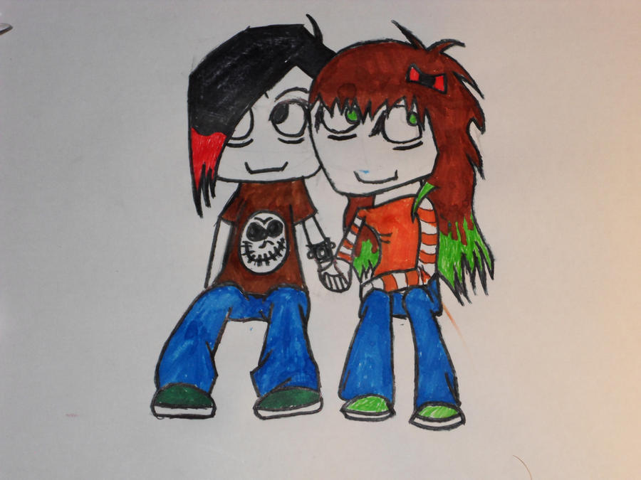 emo love couple. emo love couple by ~kal2010 on