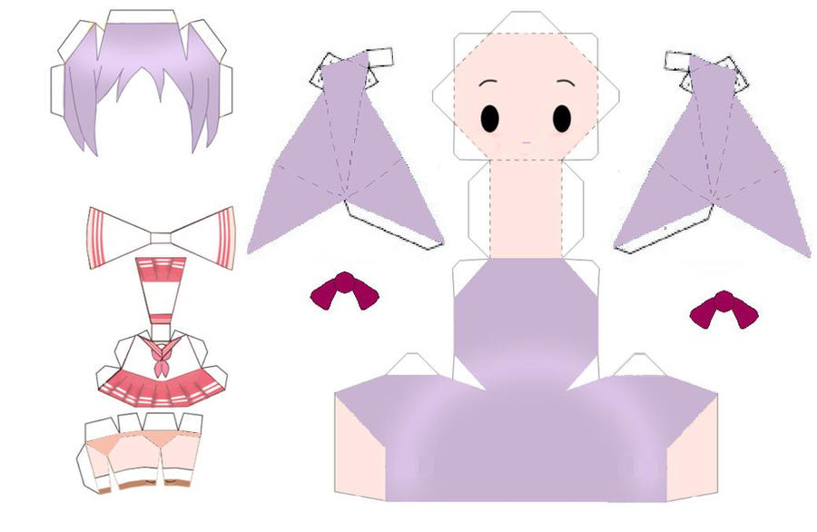 Papercraft AnimeGang templates free Template DeviantArt anime by papercraft Kagami download on