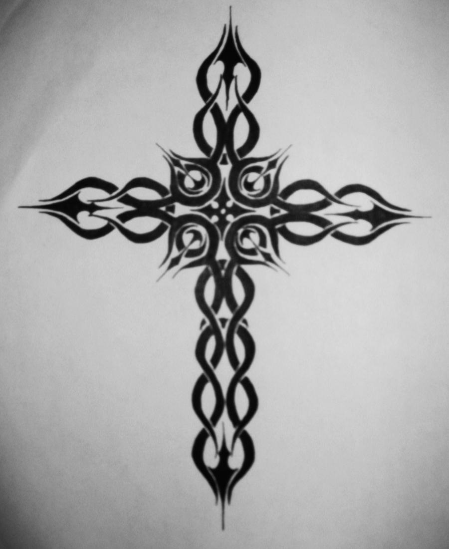 old cross tattoo design by