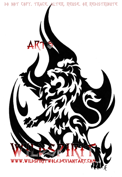 Rampant Flame Lion Tattoo by *WildSpiritWolf on deviantART