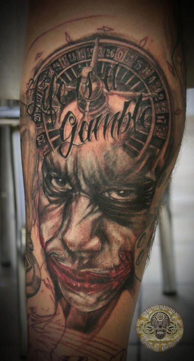 joker tattoo designs. tattoo lettering. Joker