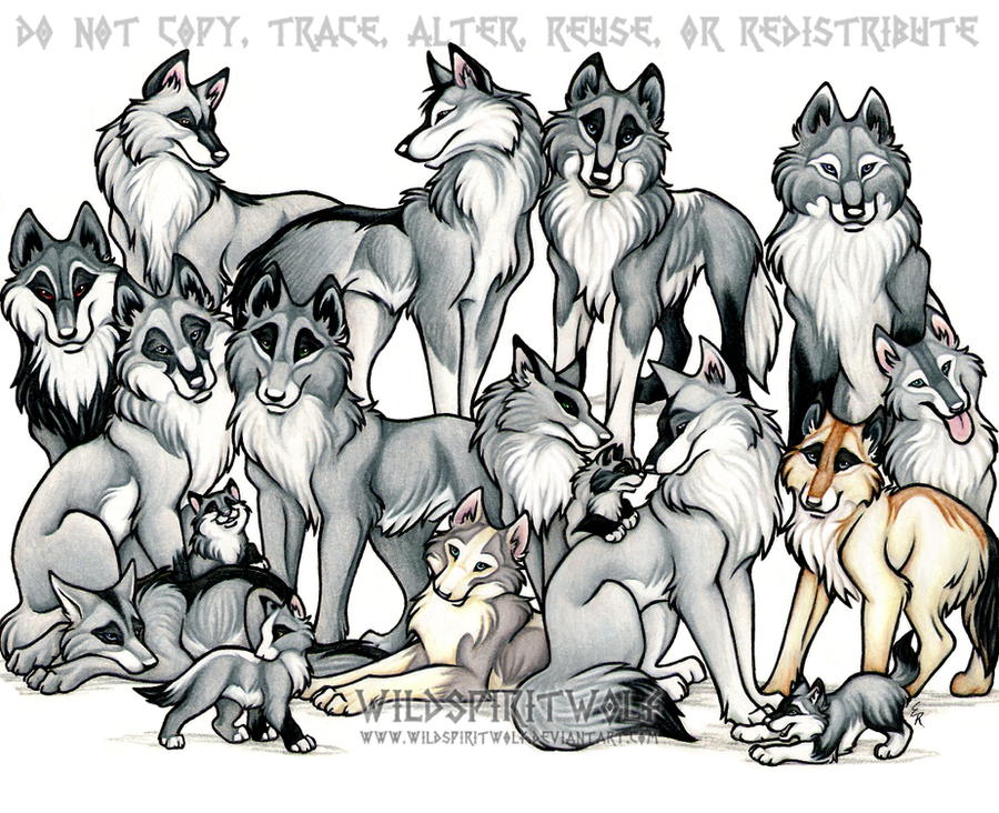free clip art wolf pack - photo #7
