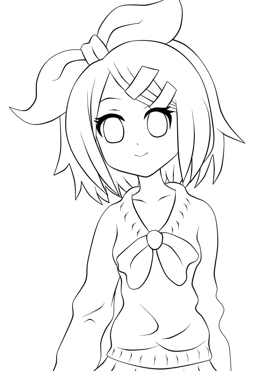 kagamine rin coloring pages - photo #1
